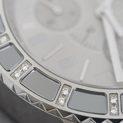Christian Dior Stainless Steel Diamond Sapphire 38mm Christal Chronograph Quartz Watch White 3 of 16