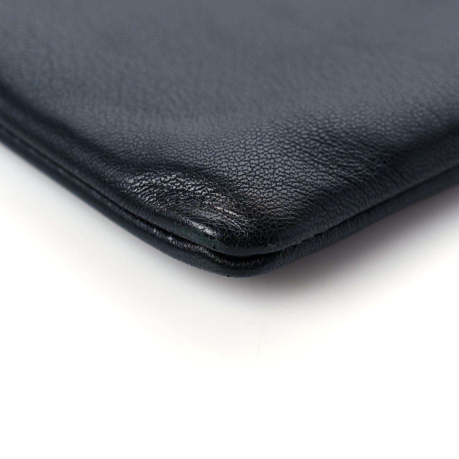 Celine Smooth Lambskin Bi-Color Solo Clutch Pouch Blue Black 10 of 10