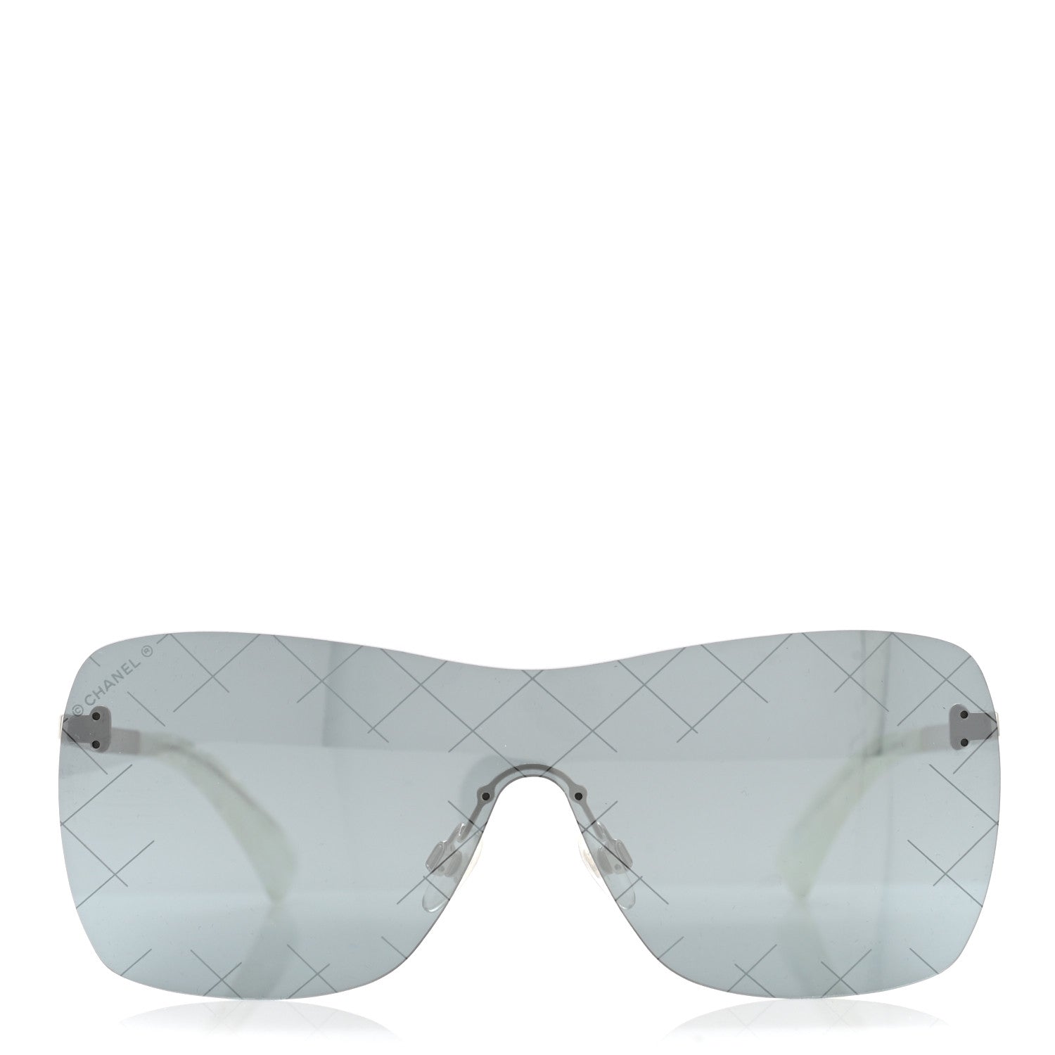 Chanel Acetate Metal Shield Runway Sunglasses 4215 Black 2 of 7