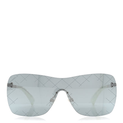 Chanel Acetate Metal Shield Runway Sunglasses 4215 Black 2 of 7