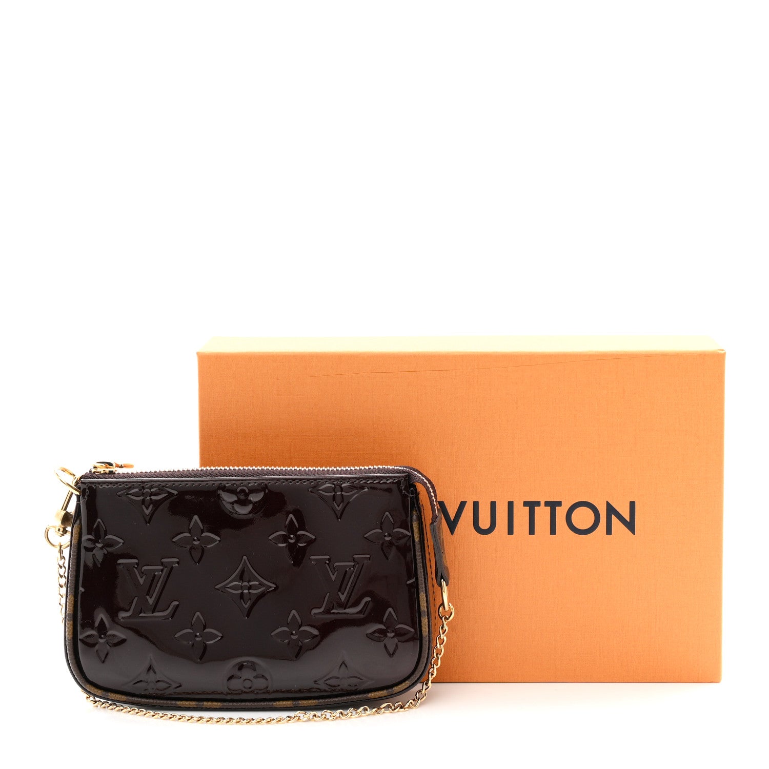 Louis Vuitton Vernis Monogram Mini Pochette Accessories Amarante 7 of 7