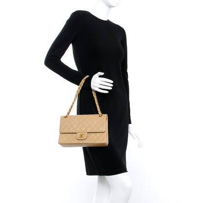 Chanel Lambskin Quilted Medium Double Flap Beige 3 of 13
