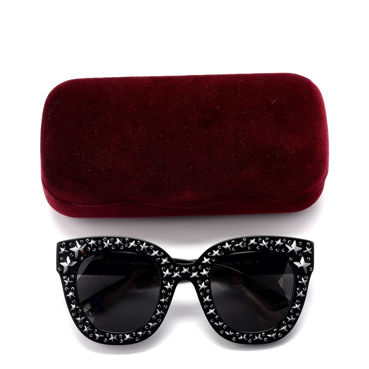 Acetate Stars Cat Eye Sunglasses GG0116S Black