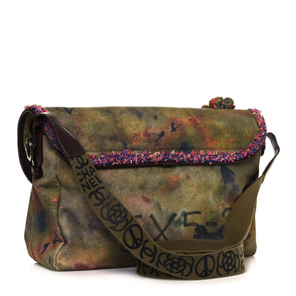 Chanel Washed Toile Large Graffiti On The Pavements Messenger Khaki Multicolor 3 of 19