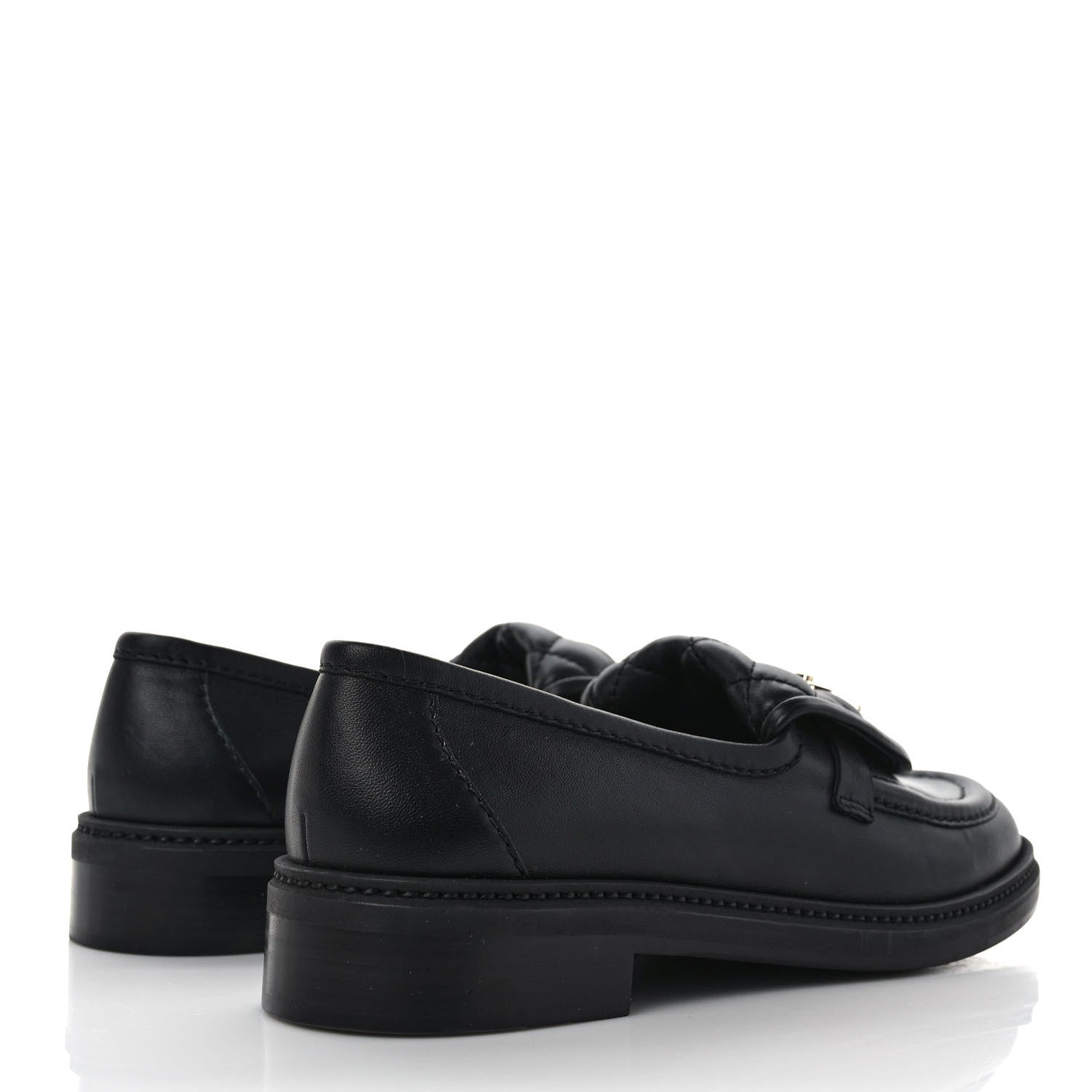 Chanel Lambskin Quilted CC Turnlock Loafers 38.5 Black 4 of 9