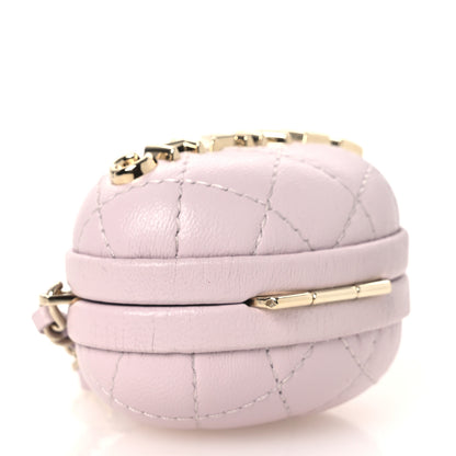 Chanel Lambskin Quilted Oval Mini Bag Charm Light Purple 3 of 7