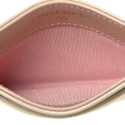 Chanel Iridescent Lambskin Quilted Card Holder Ivory 4 of 4