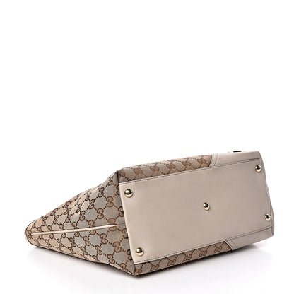 Gucci Monogram Medium New Britt Tote Off White 4 of 15