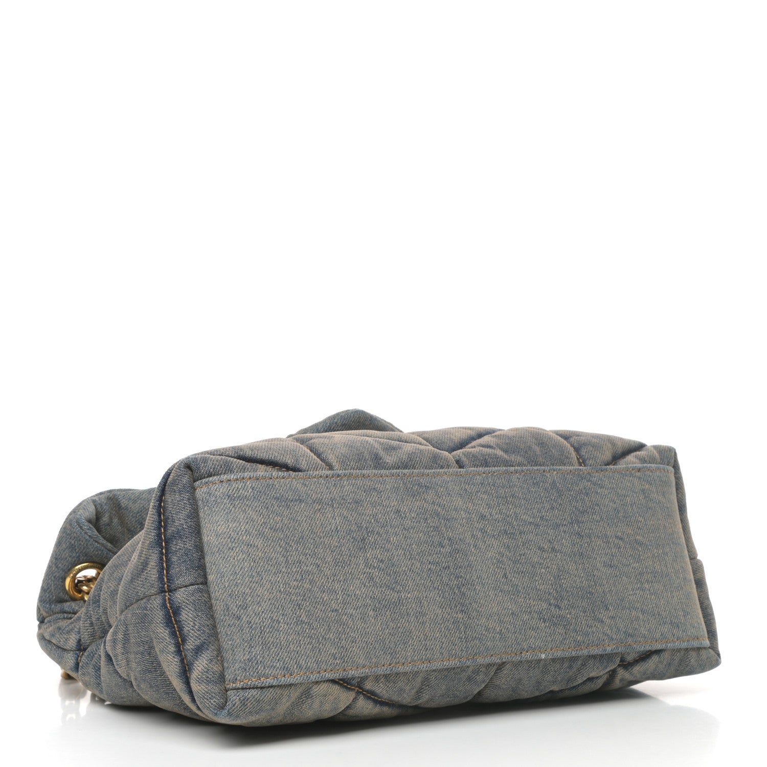 Saint Laurent Denim Quilted Small Loulou Puffer Monogram Chain Satchel Blue Cinnamon 4 of 8