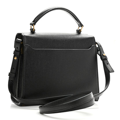 Saint Laurent Grain de Poudre Mini Classic Monogram Cassandra Top Handle Black 3 of 10