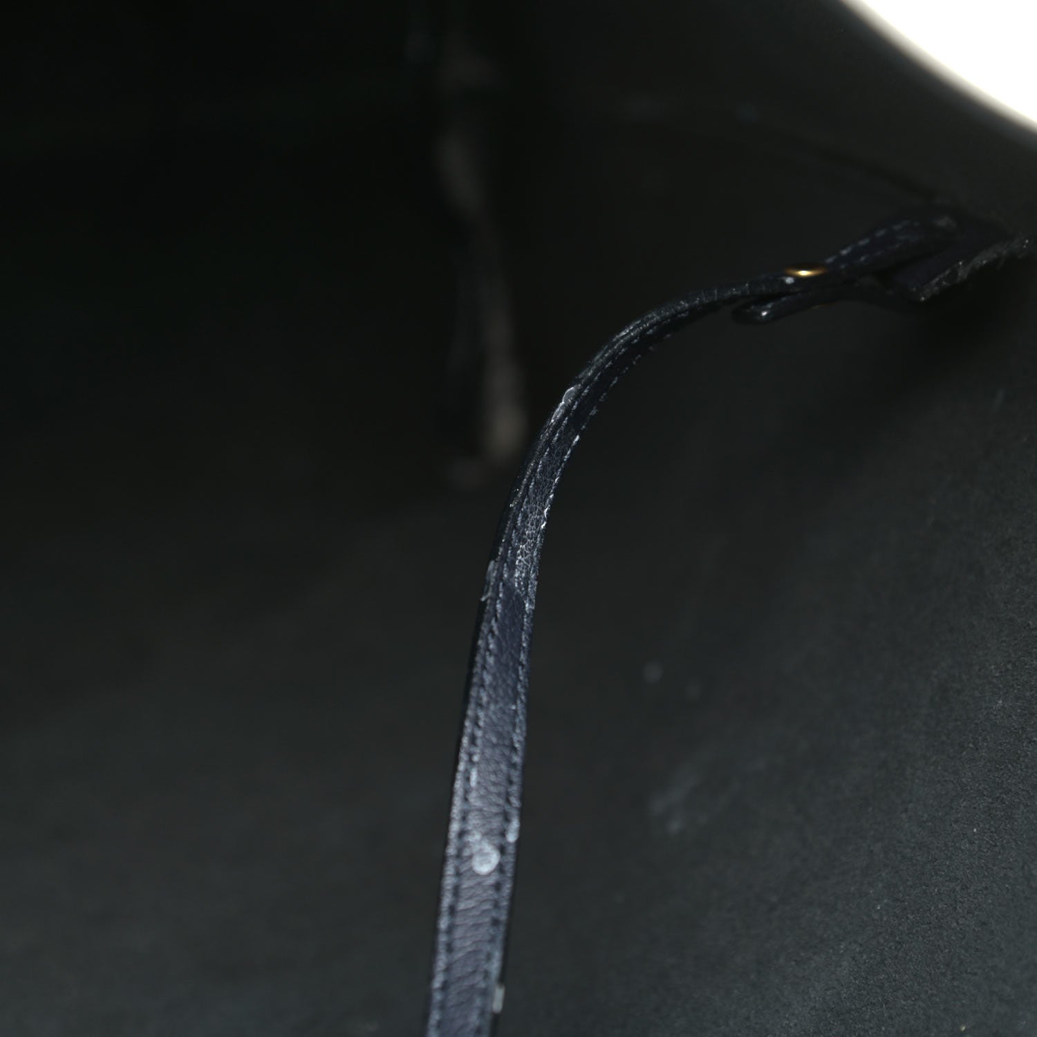 Saint Laurent Calfskin Large Shopping Tote Navy Blue 15 of 27