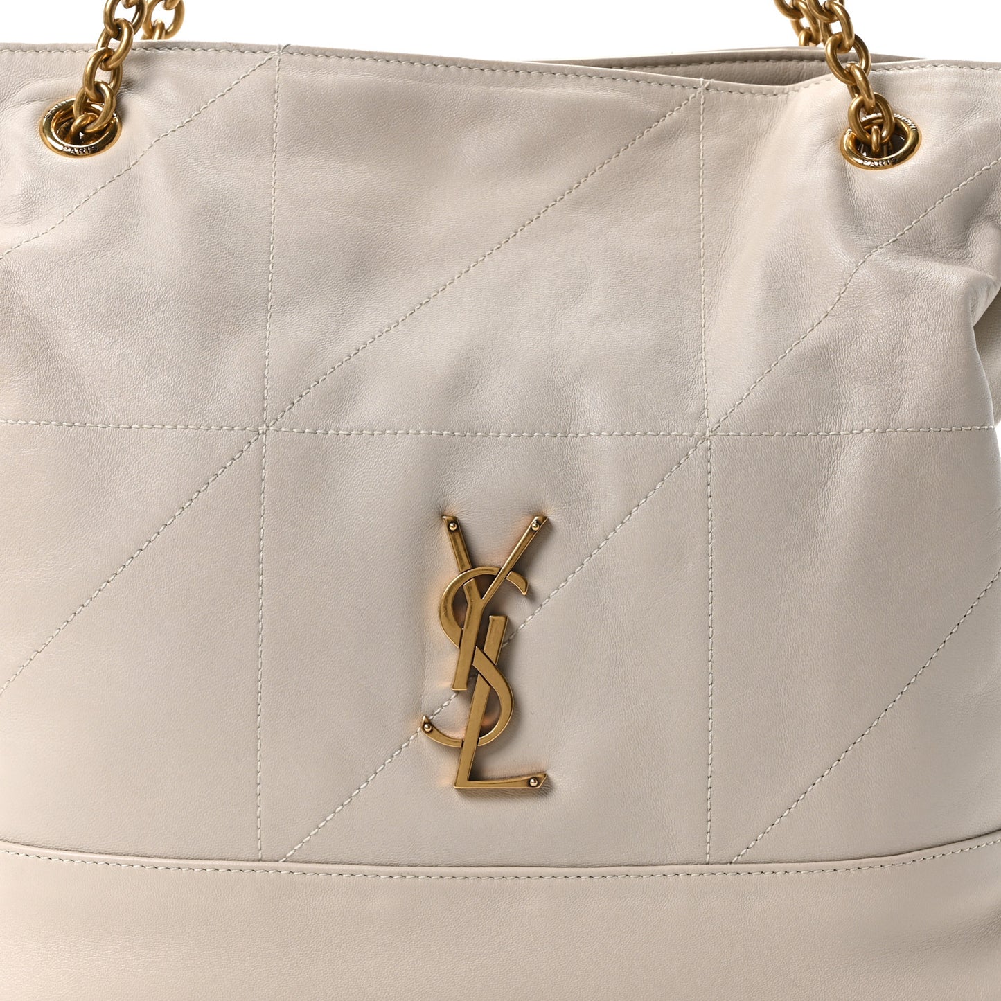 Lambskin Small Jamie Shopping Tote Creme Soft