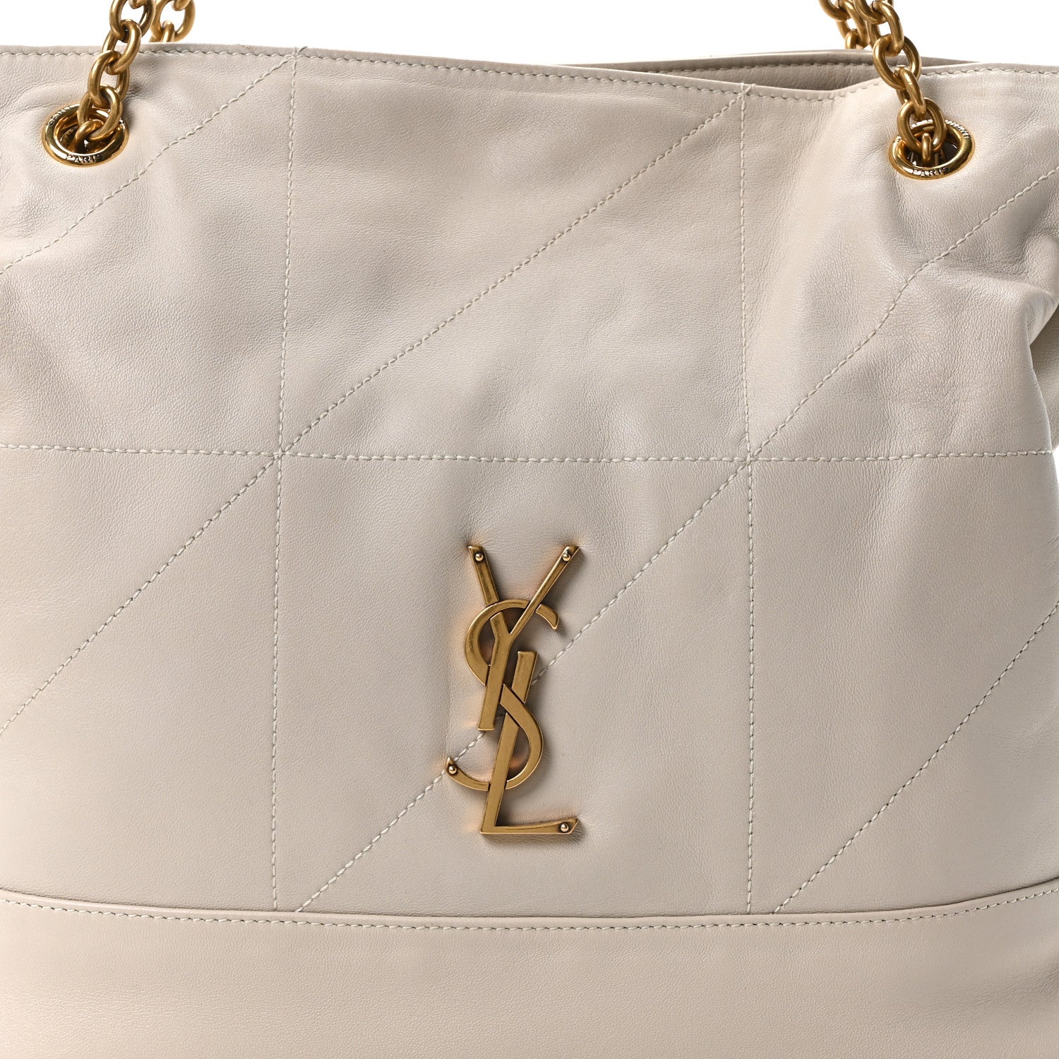 Saint Laurent Lambskin Small Jamie Shopping Tote Creme Soft 9 of 11