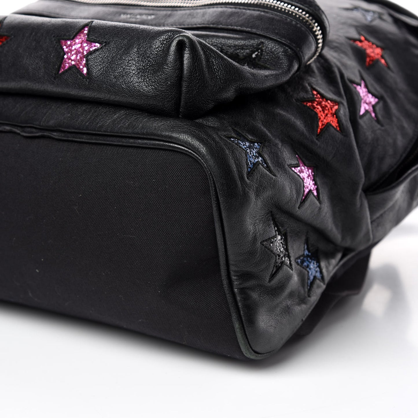 Lambskin Star Applique Mini City California Backpack Black