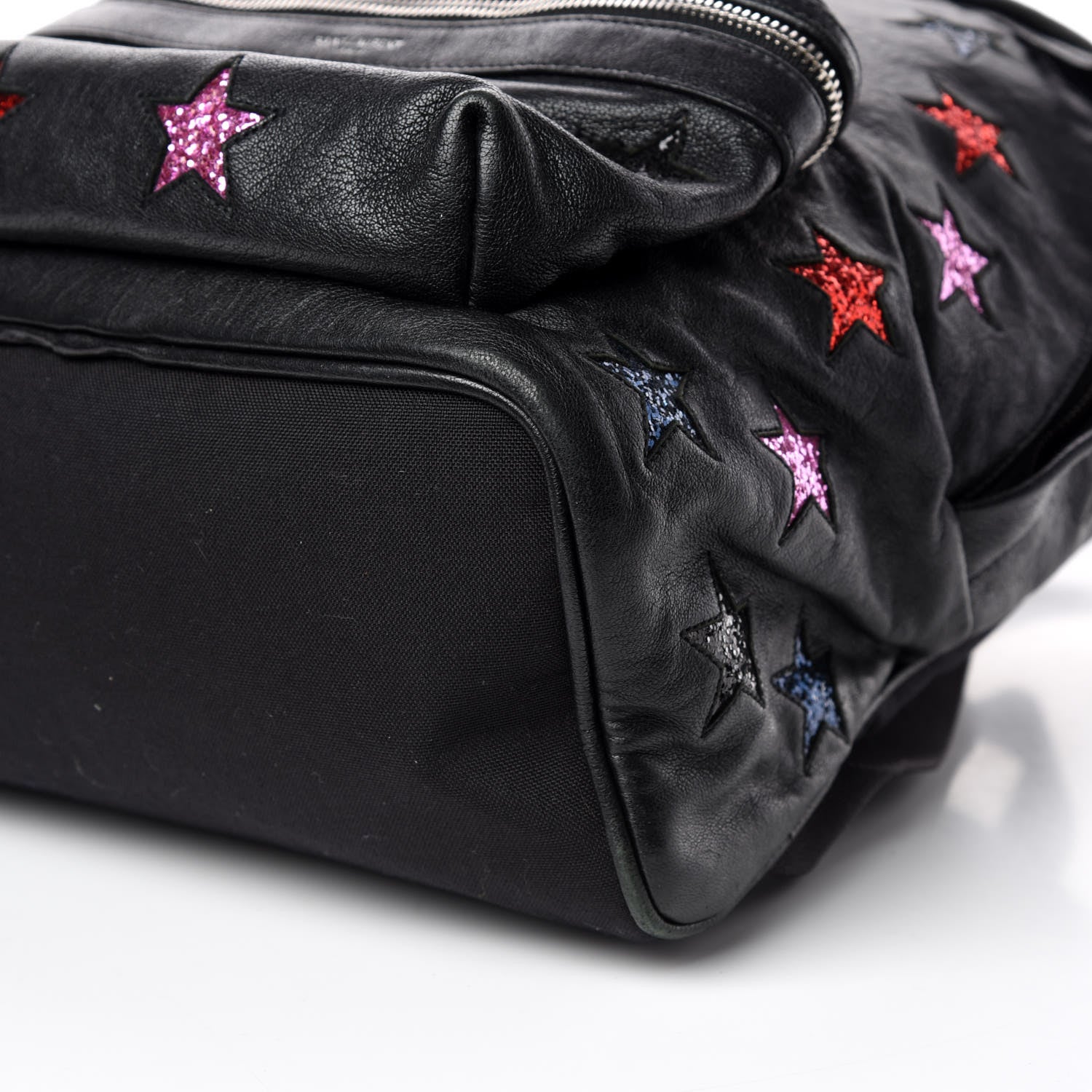 Saint Laurent Lambskin Star Applique Mini City California Backpack Black 9 of 11