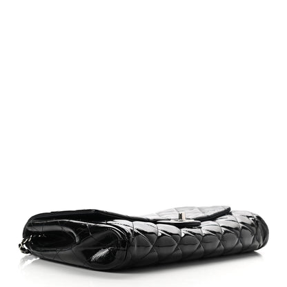 Chanel Patent Quilted Clutch with Chain Flap Black 4 of 9