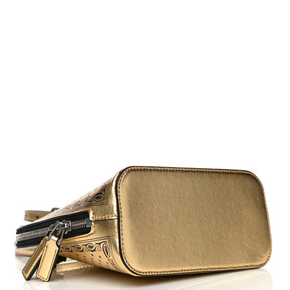 Gucci X SEGA Calfskin GUCCY Stars Mini Dome Shoulder Bag Gold 4 of 14