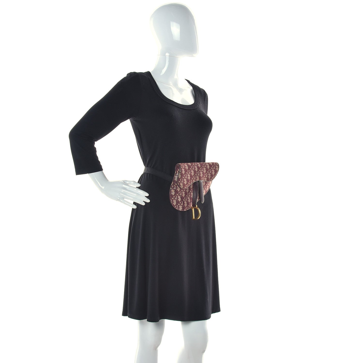 Christian Dior Oblique Saddle Pouch Bordeaux 2 of 9