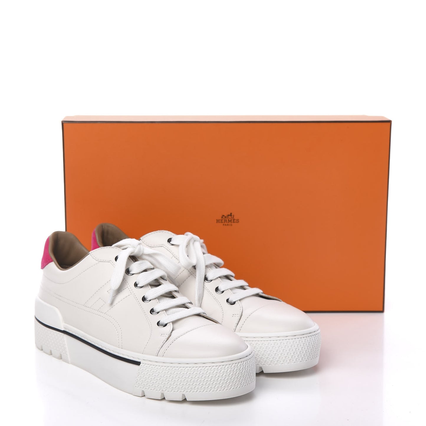 Calfskin Suede Goatskin Womens Voltage Sneakers 39 Blanc Rose Fuchsia