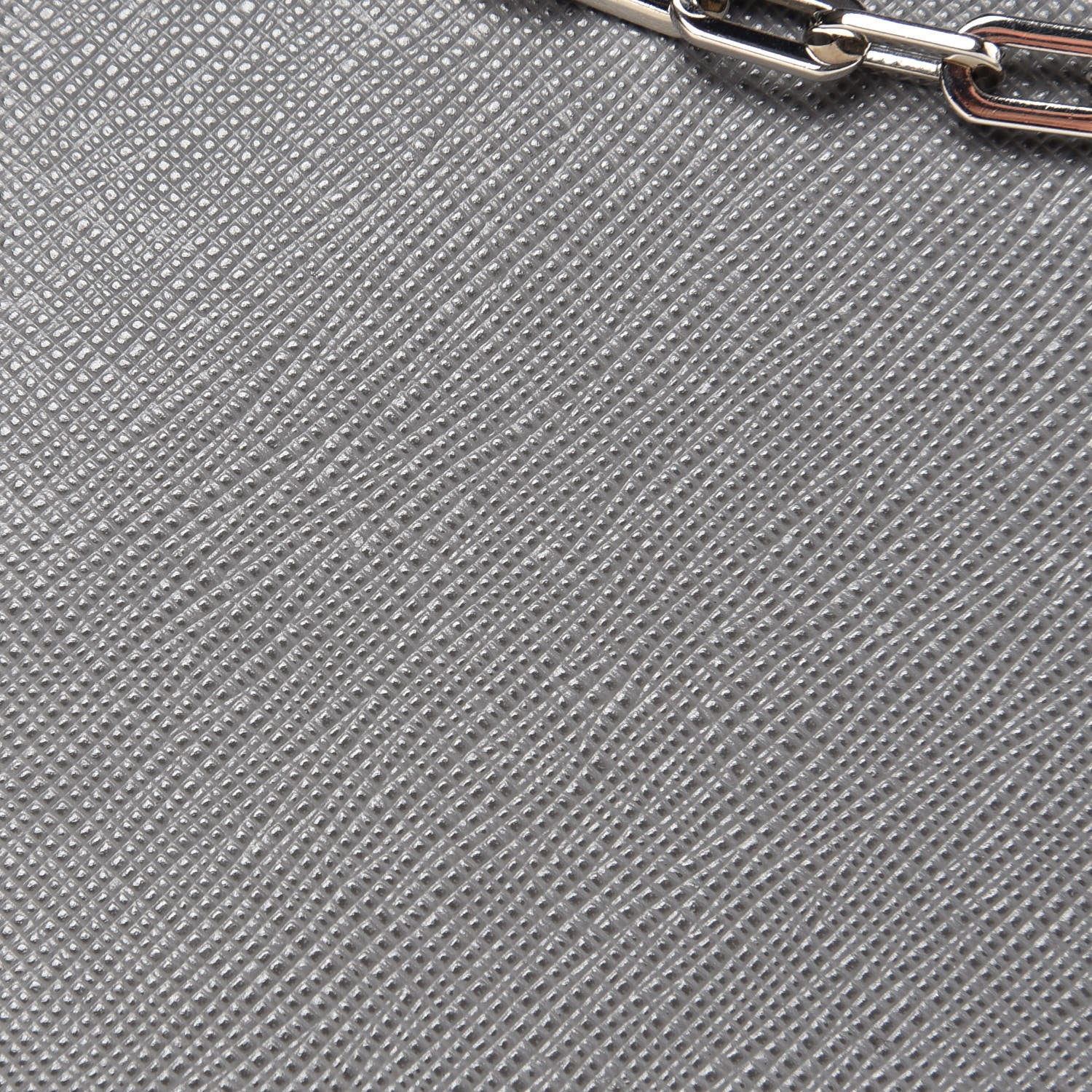 Prada Saffiano Metal Large Chain Wallet Marmo 7 of 8