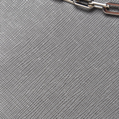 Prada Saffiano Metal Large Chain Wallet Marmo 7 of 8