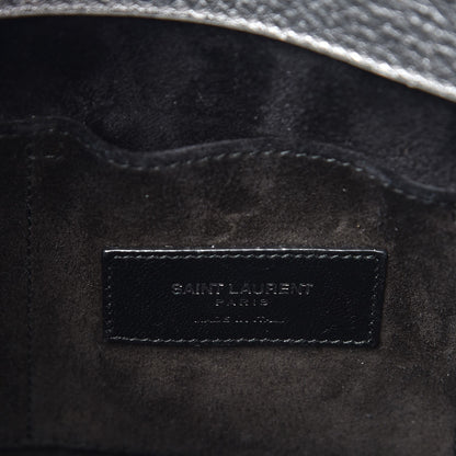 Saint Laurent Metallic Grained Calfskin Baby Sac De Jour Silver 7 of 9