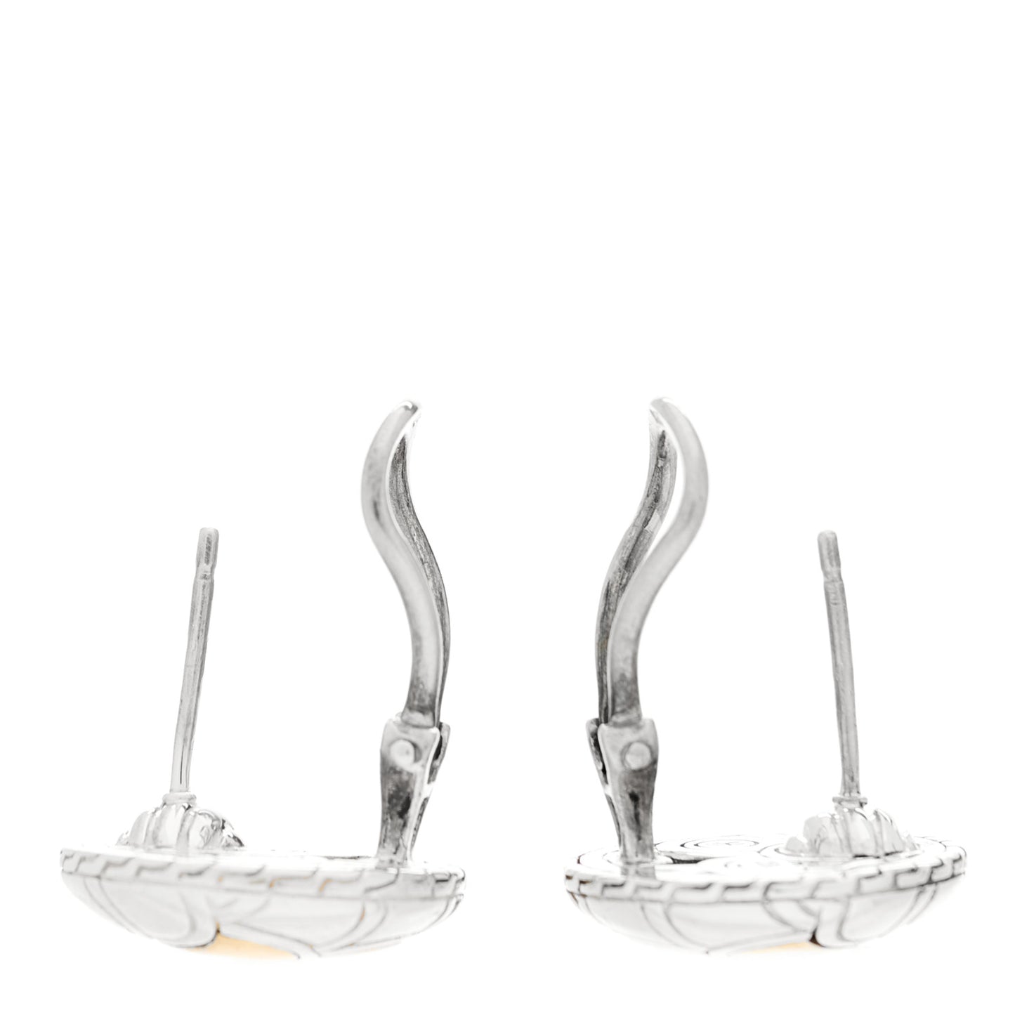 Sterling Silver 18K Yellow Gold Naga Earrings