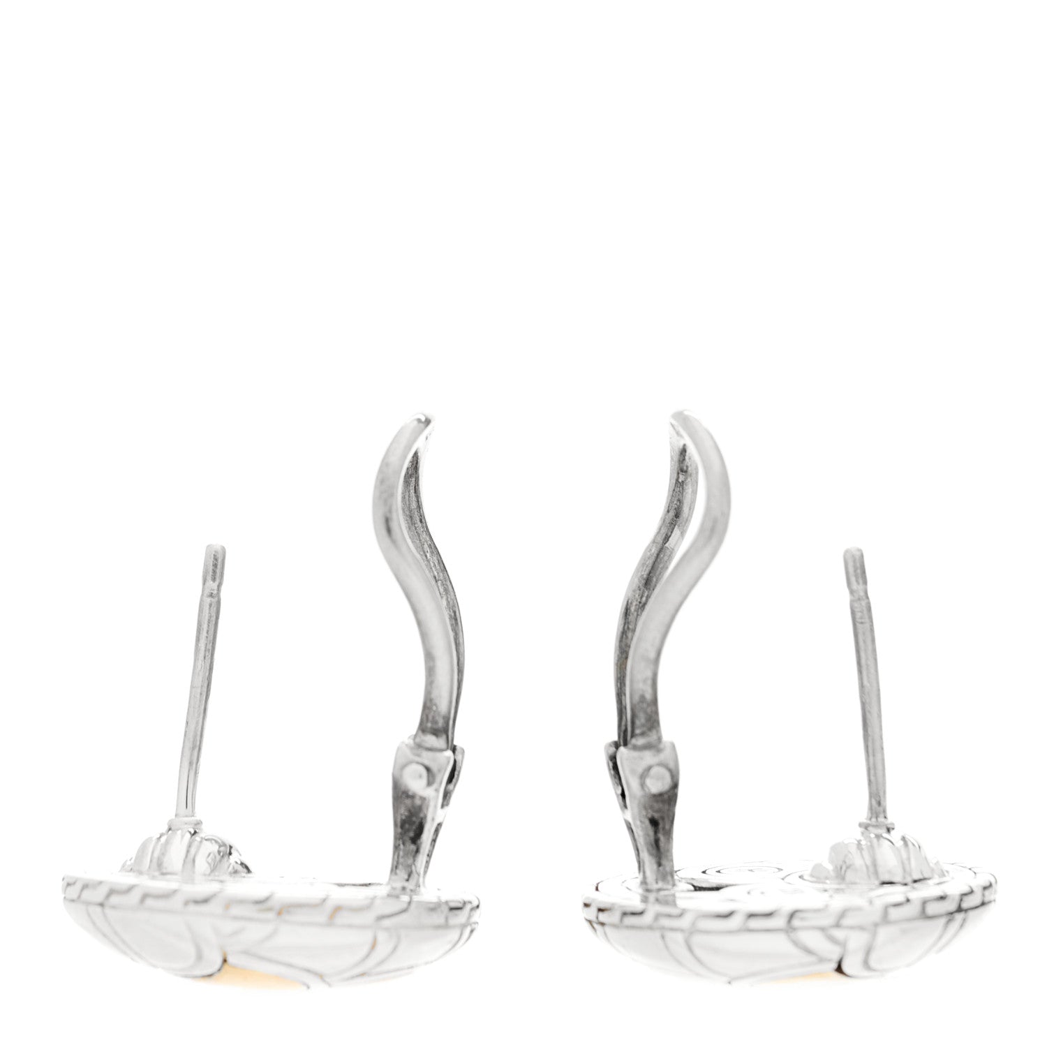 John Hardy Sterling Silver 18K Yellow Gold Naga Earrings 3 of 4