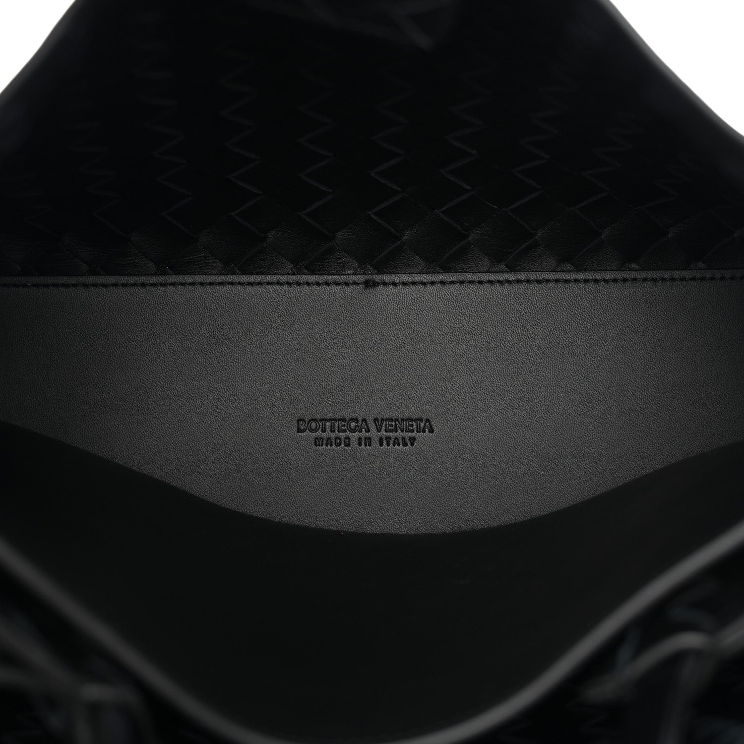 Bottega Veneta Nappa Intrecciato Medium Andiamo Shoulder Bag Black