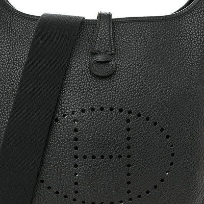 Hermes Taurillon Clemence Evelyne PM Black 8 of 13