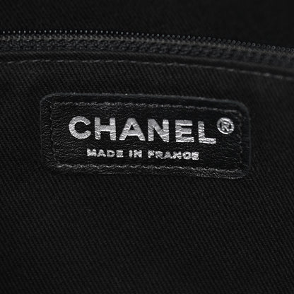 Chanel Calfskin Double Stitch Large Hamptons Shopping Tote Black 6 of 10