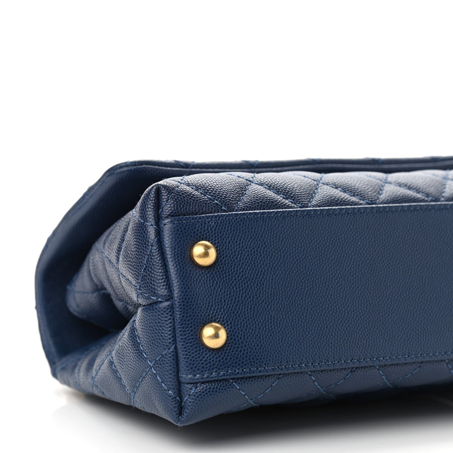 Chanel Caviar Quilted Mini Coco Handle Flap Navy Blue 8 of 9