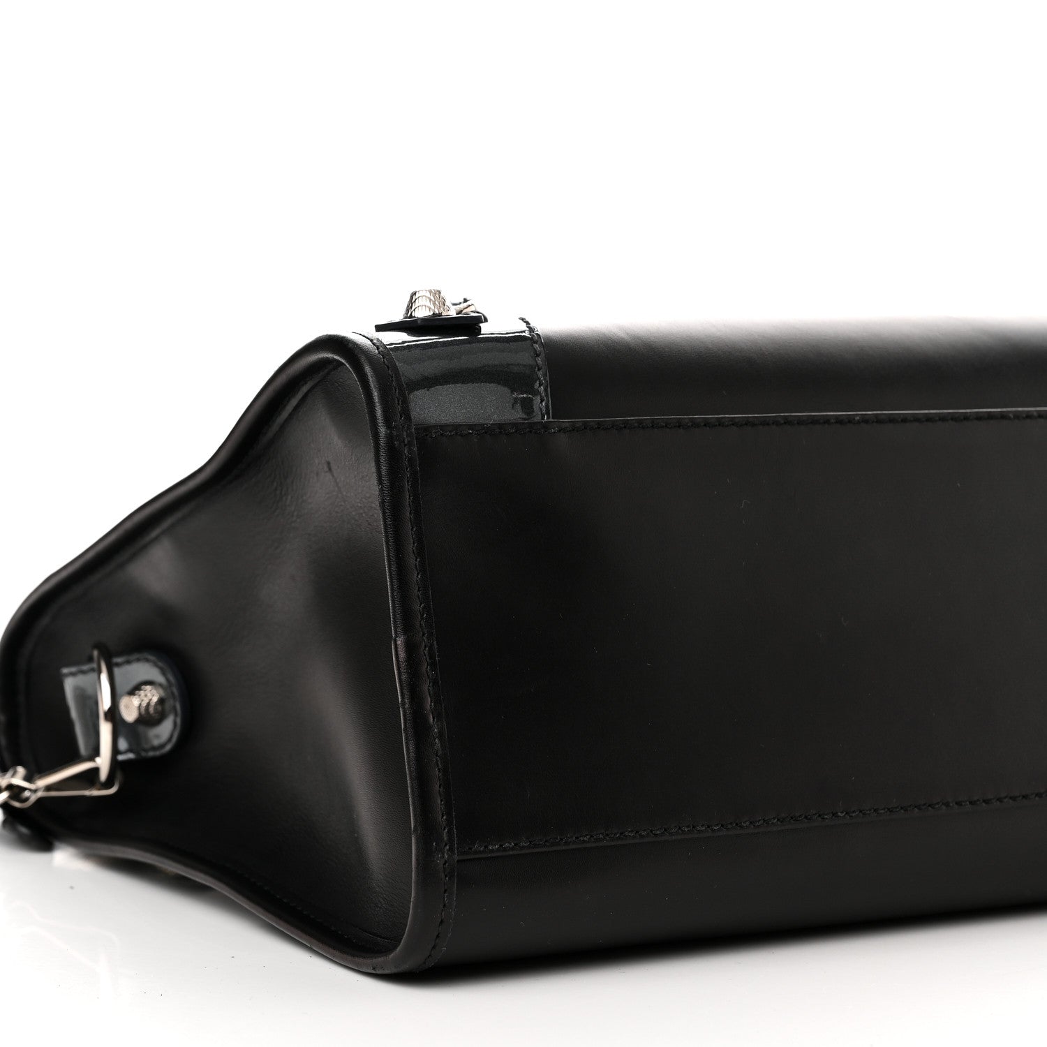 Balenciaga Smooth Calfskin Metallic Patent Giant 12 Silver Hardware City Black Gris 9 of 11