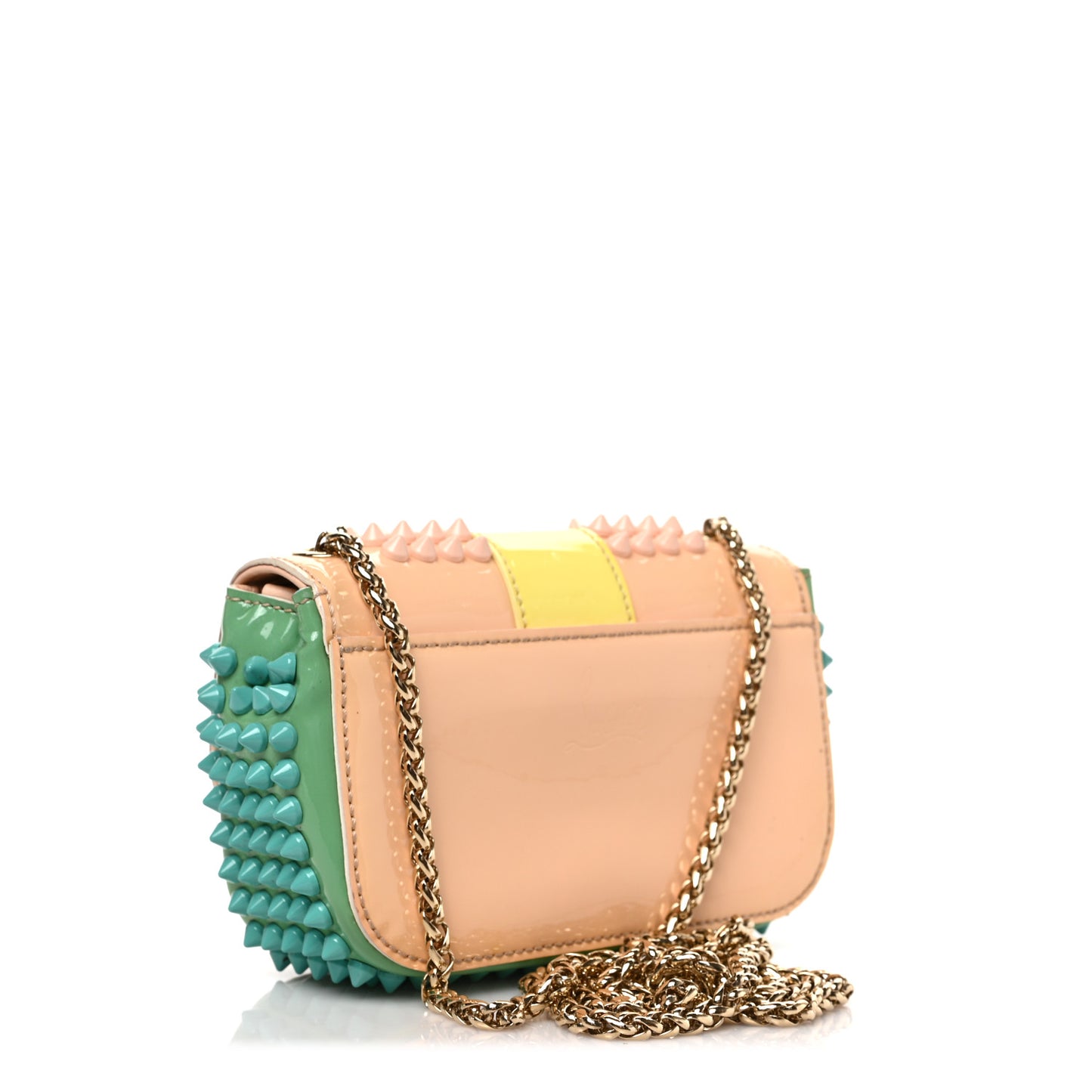 Patent Spiked Sweety Charity Crossbody Bag Multicolor