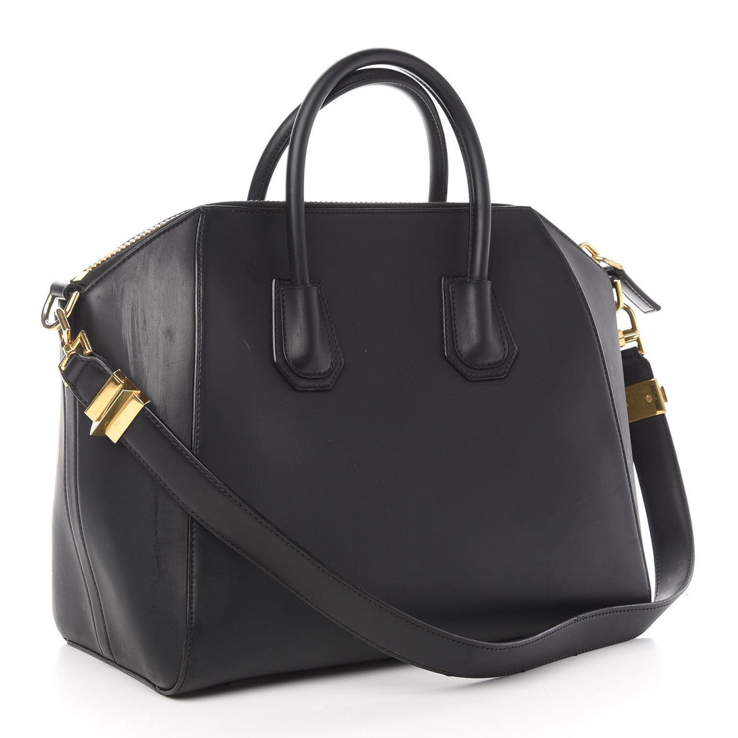 Rubber Effect Calfskin Medium Antigona Black