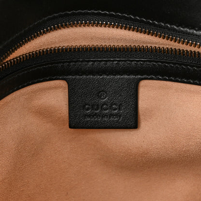 Gucci Calfskin Matelasse Medium GG Marmont Shoulder Bag Black 6 of 10