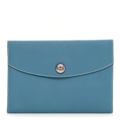 Hermes Togo Pochette Rio Blue Jean 1 of 10