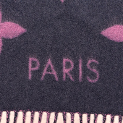 Louis Vuitton Cashmere Monogram Reykjavik Scarf Purple Pink 5 of 6