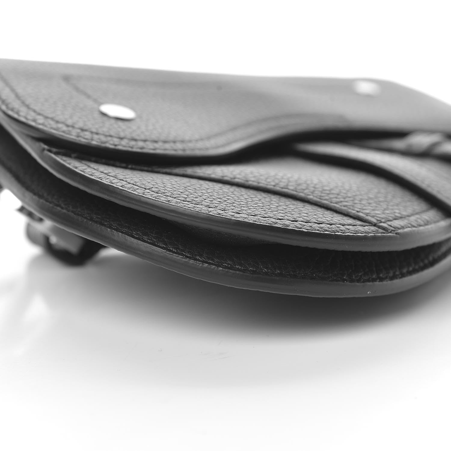 Christian Dior X KAWS Grained Calfskin Saddle Wristlet Black 7 of 8