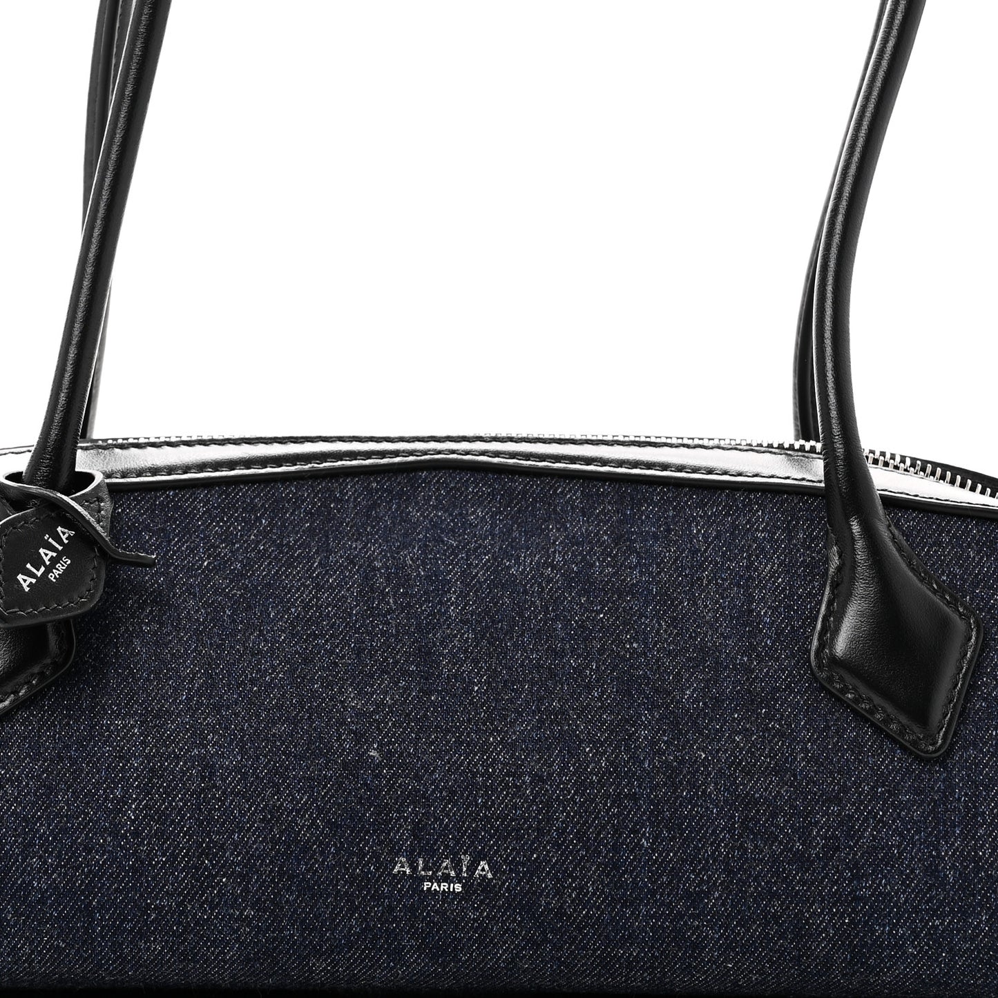 Denim Calfskin Medium Le Teckel Bag Bleu Denim