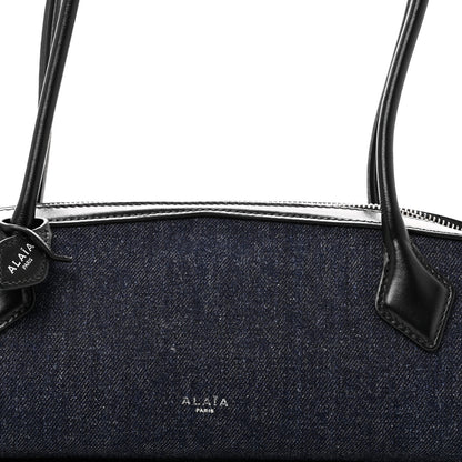 Alaia Denim Calfskin Medium Le Teckel Bag Bleu Denim 8 of 10