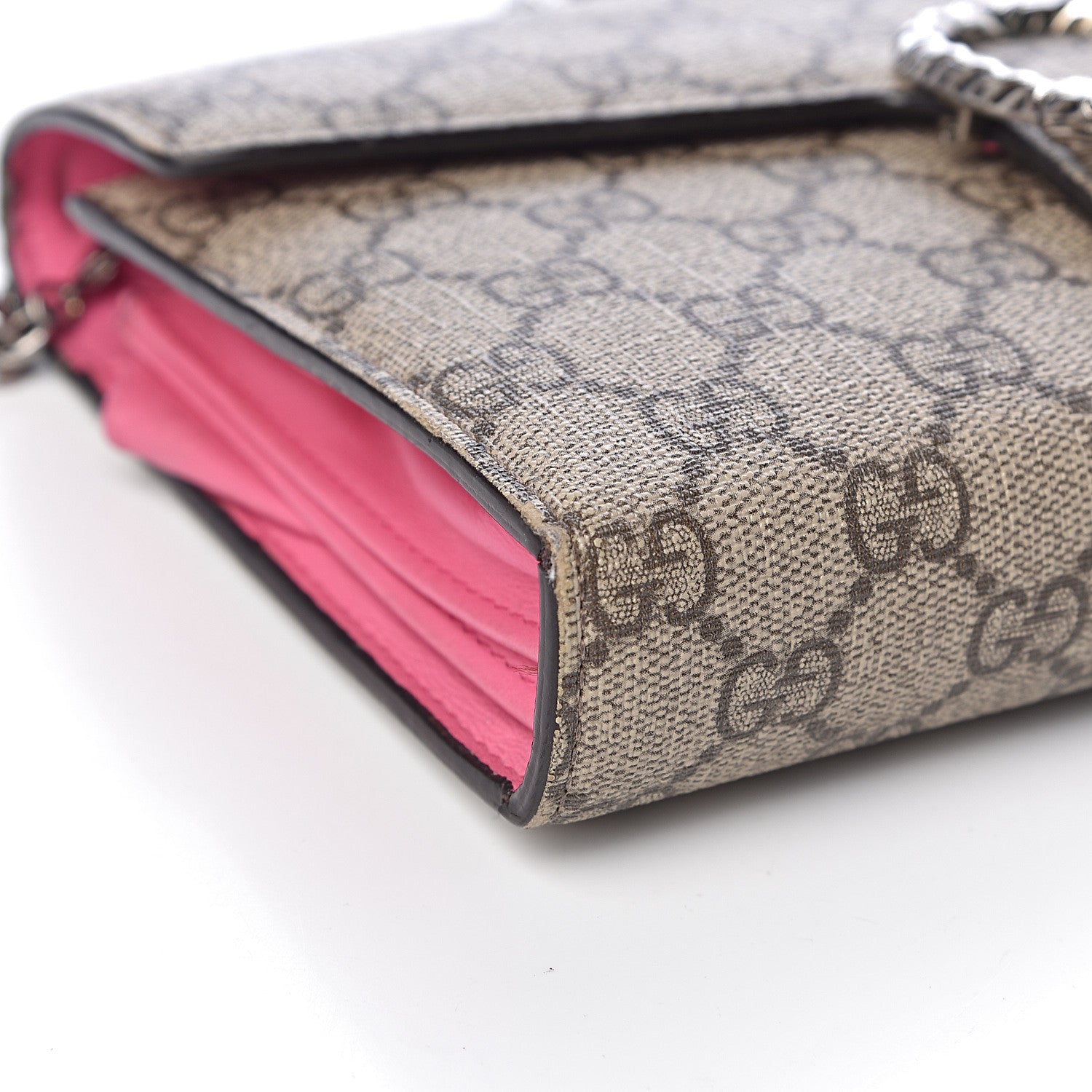 Gucci GG Supreme Monogram Mini Dionysus Chain Wallet Beige Pink 10 of 15