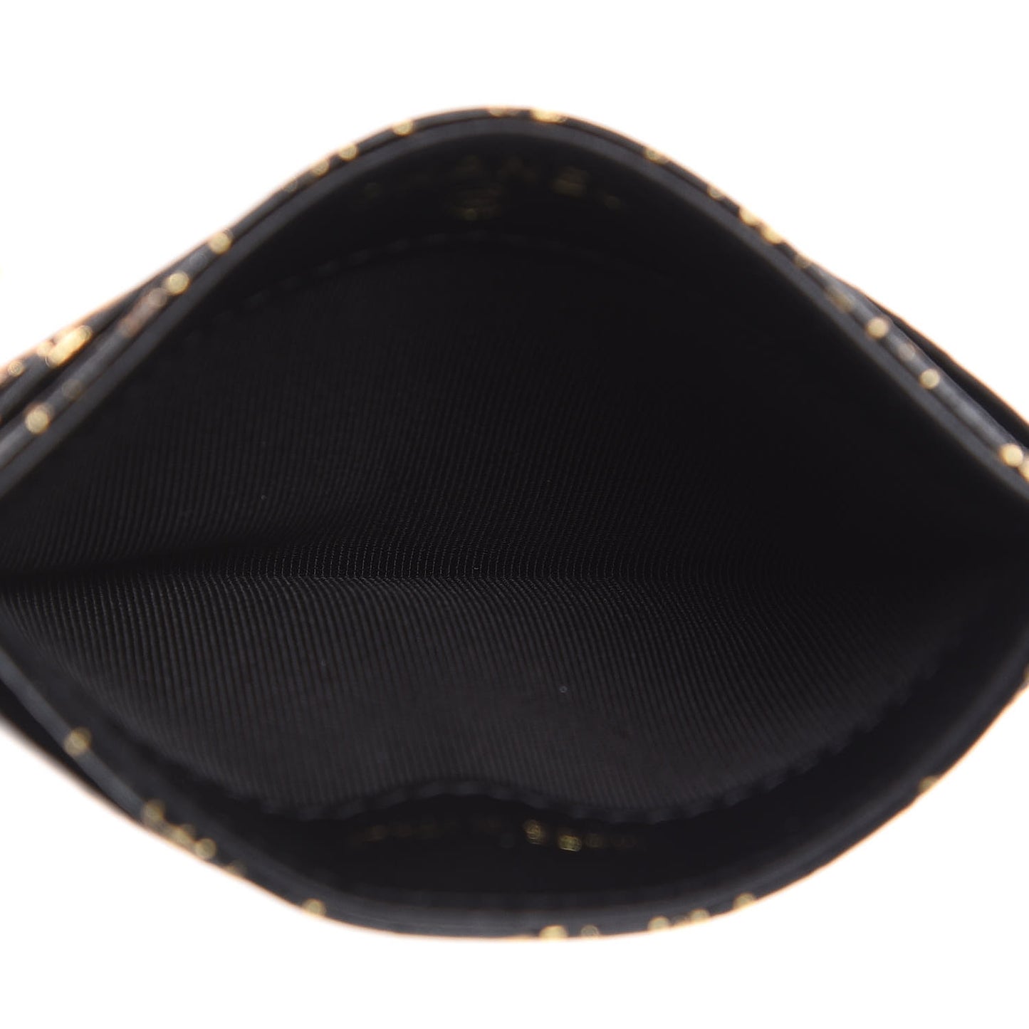 Calfskin Crocodile Embossed Graffiti 2.55 Cocodile Reissue Card Holder Black Gold