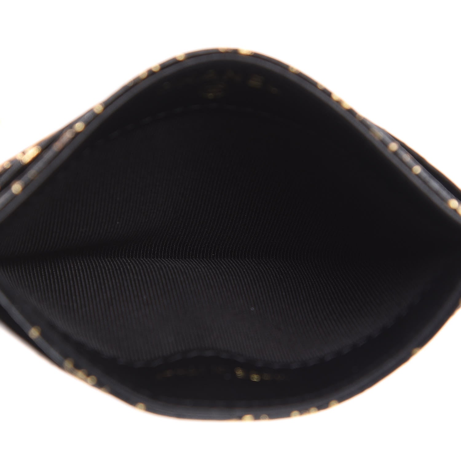 Chanel Calfskin Crocodile Embossed Graffiti 2.55 Cocodile Reissue Card Holder Black Gold 5 of 9