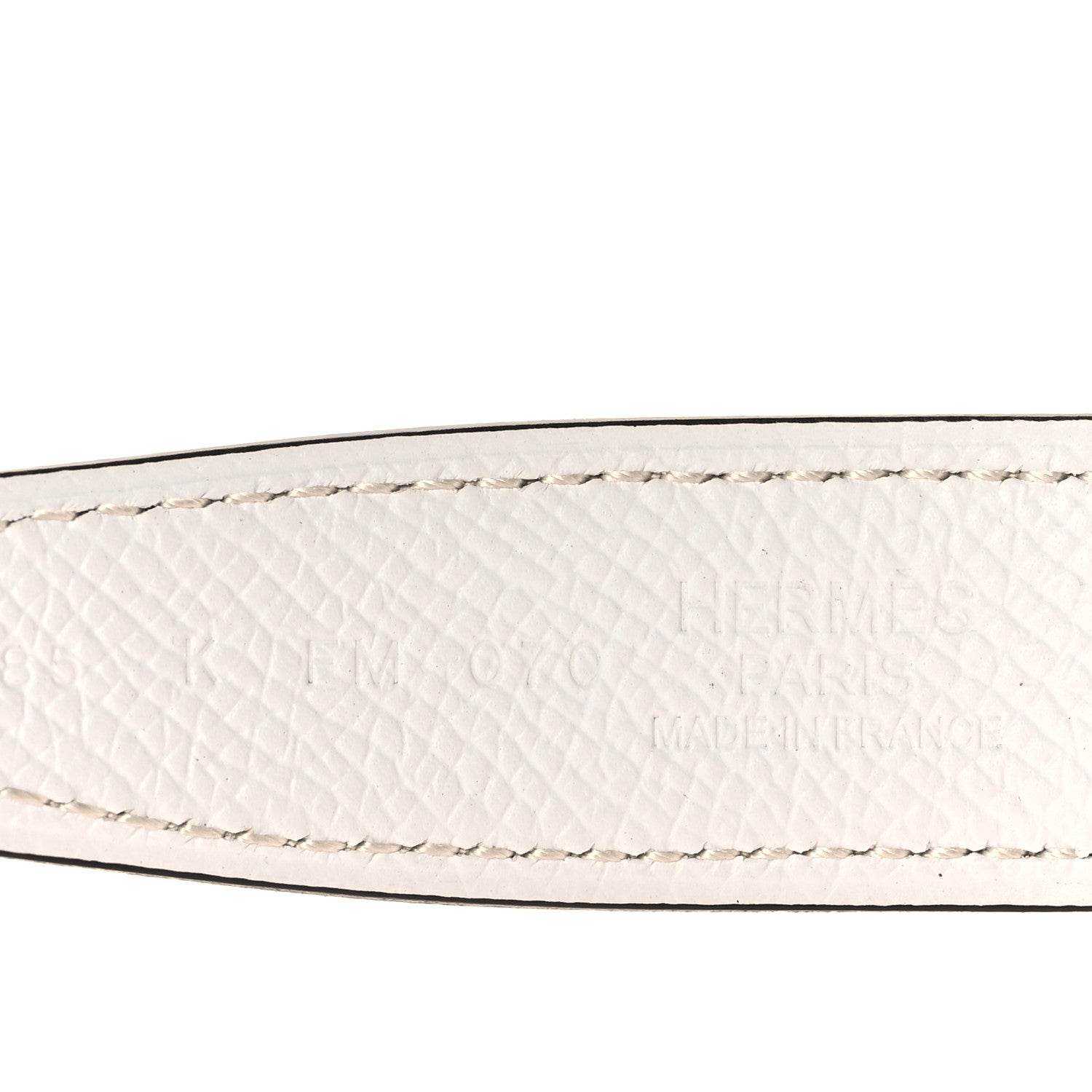 Hermes Epsom Swift 32mm H Belt 85 34 White Gold 5 of 6