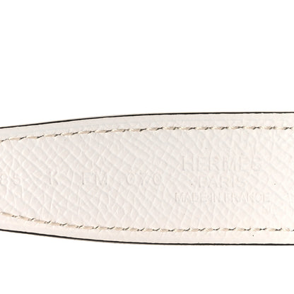Hermes Epsom Swift 32mm H Belt 85 34 White Gold 5 of 6