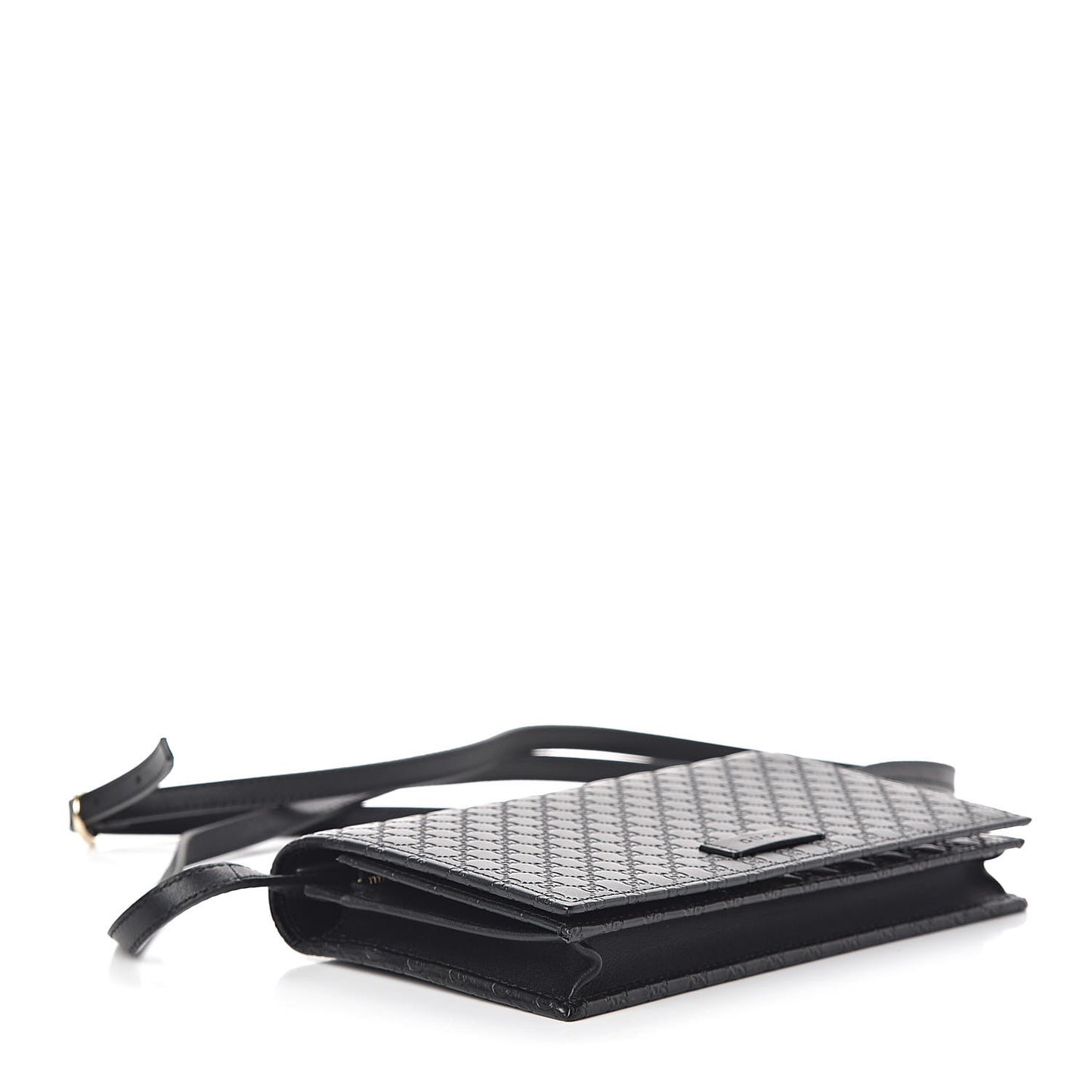 Microguccissima Crossbody Wallet Black