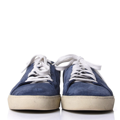 Saint Laurent Suede Womens Court Classic Sneakers 40 Denim 2 of 12