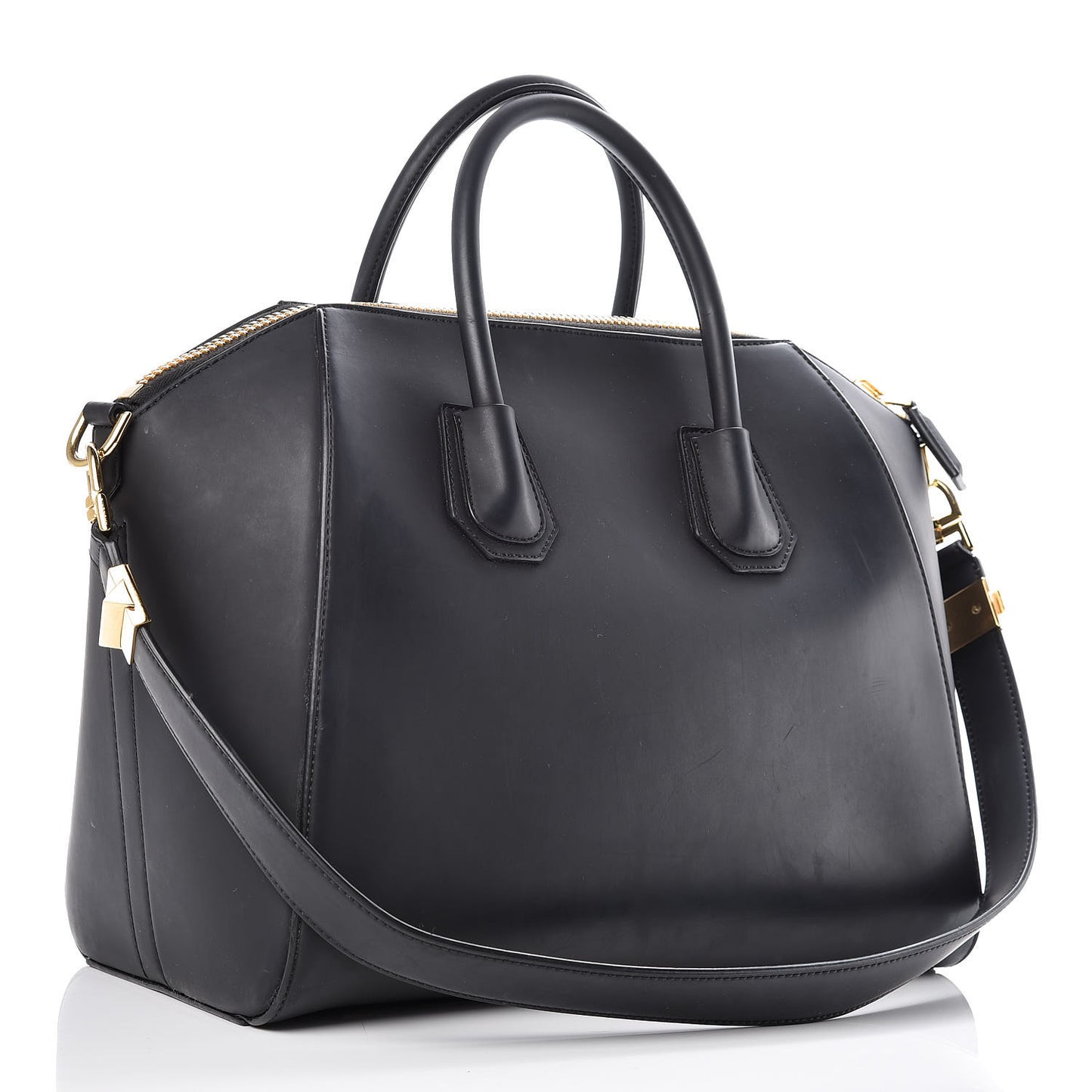 Rubber Effect Calfskin Medium Antigona Black