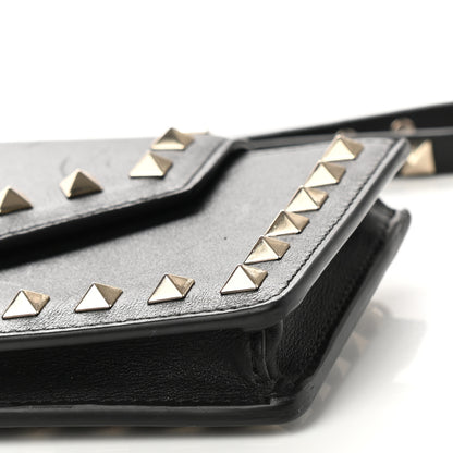 Valentino Garavani Calfskin Rockstud Phone Case With Chain Black 9 of 12